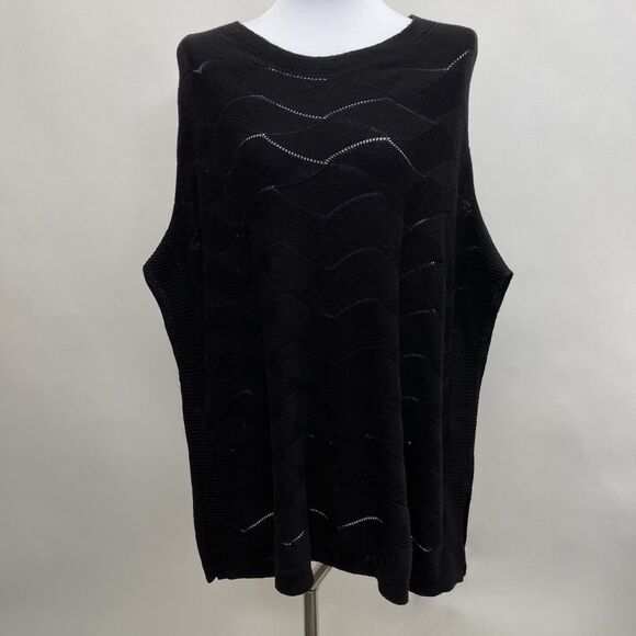 Black Pepper Women's Poncho Cowl Scoop Neckline Sweater Small Medium Black - Picture 1 of 10
